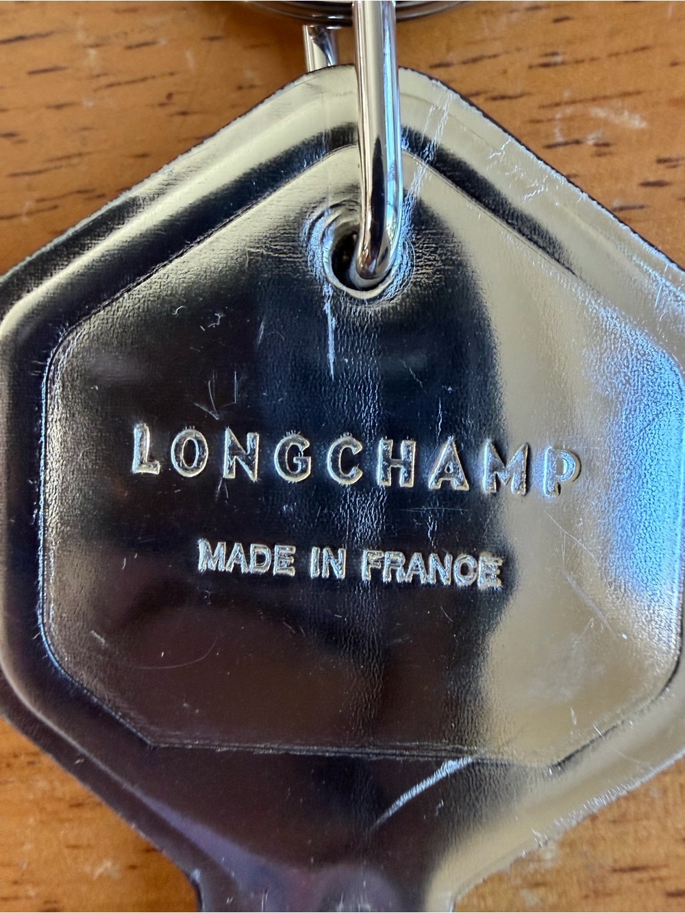 Longchamp Silver Key Tag Keychain with '89' Number - Picture 7 of 10